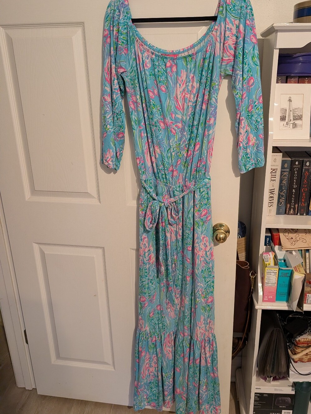 Lily Pulitzer Off Shoulder Maxi Dress